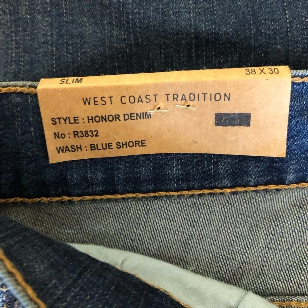 NWT  men's ring of fire slim stretch jeans, 38 x 30
